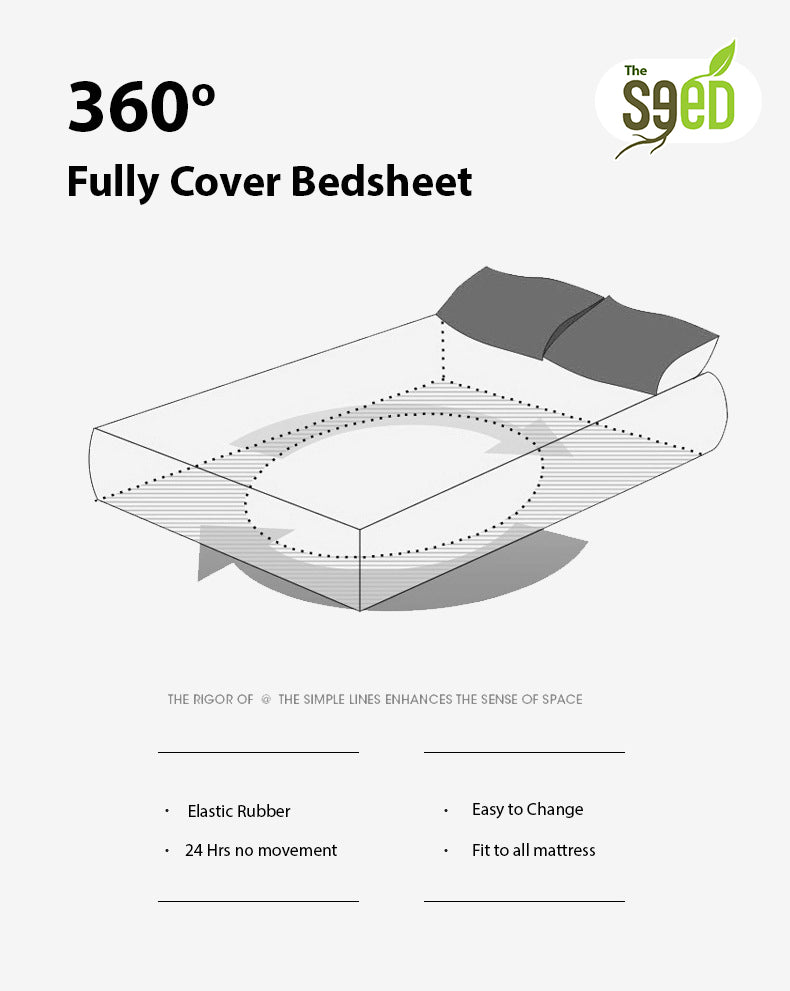 1800 Thread Count Cool Silk Fitted Bedsheet