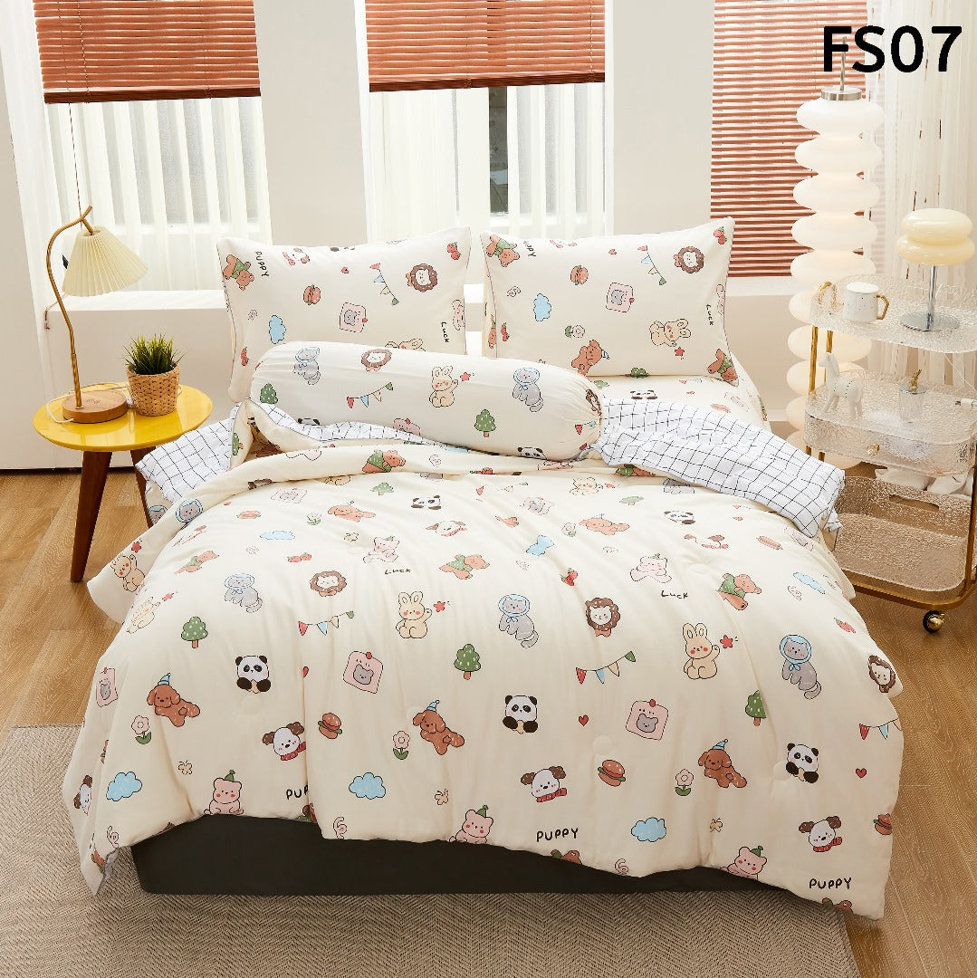 100% FS Cotton 2500 Thread Count Fitted Bedsheet Cartoon Design