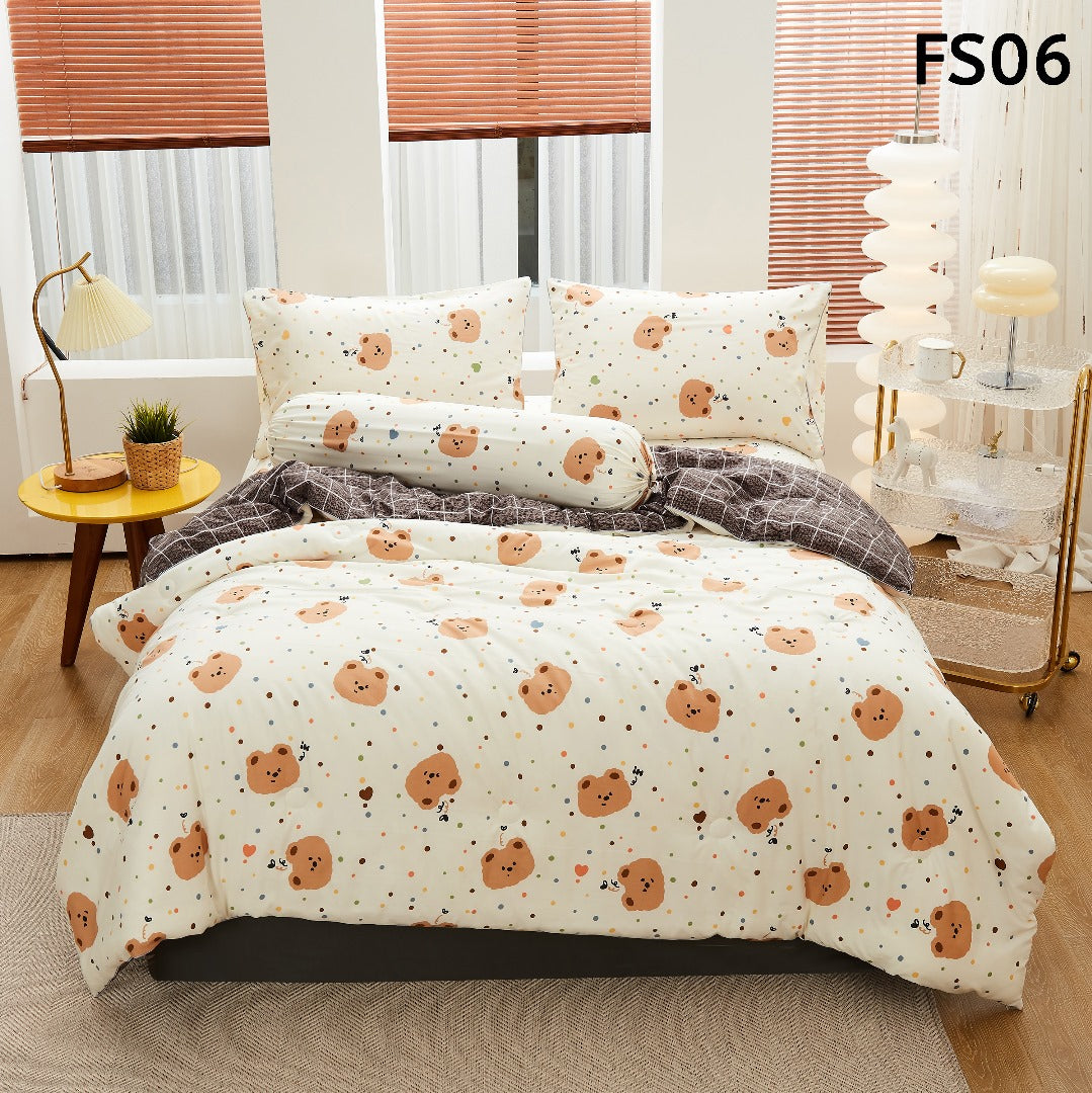 100% FS Cotton 2500 Thread Count Fitted Bedsheet Cartoon Design