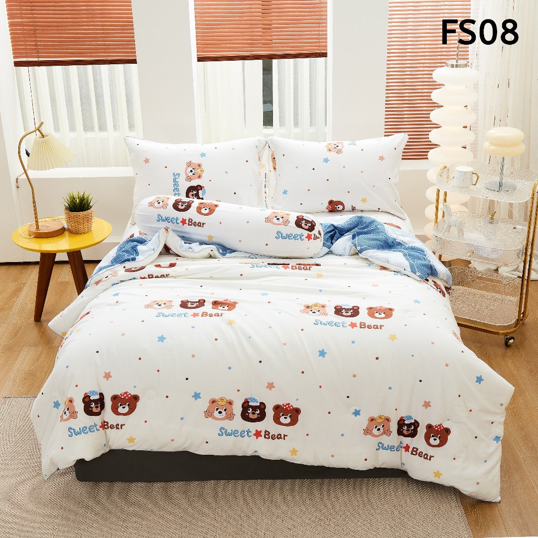 100% FS Cotton 2500 Thread Count Fitted Bedsheet Cartoon Design