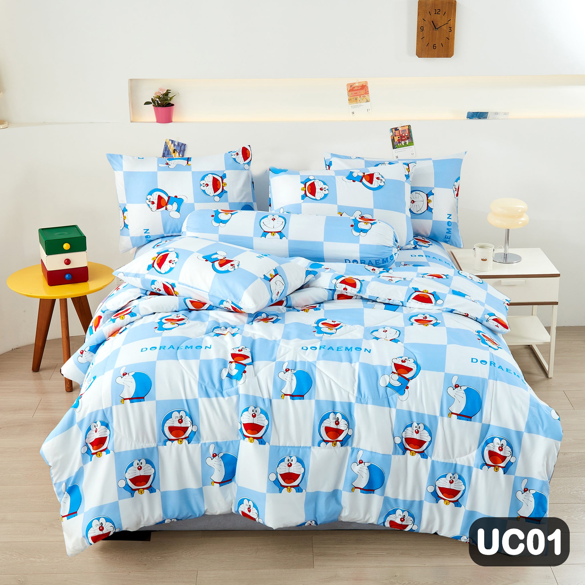 100% UC Cotton 2500 Threat Count Bedsheet Cartoon Design Fitted Bedsheet
