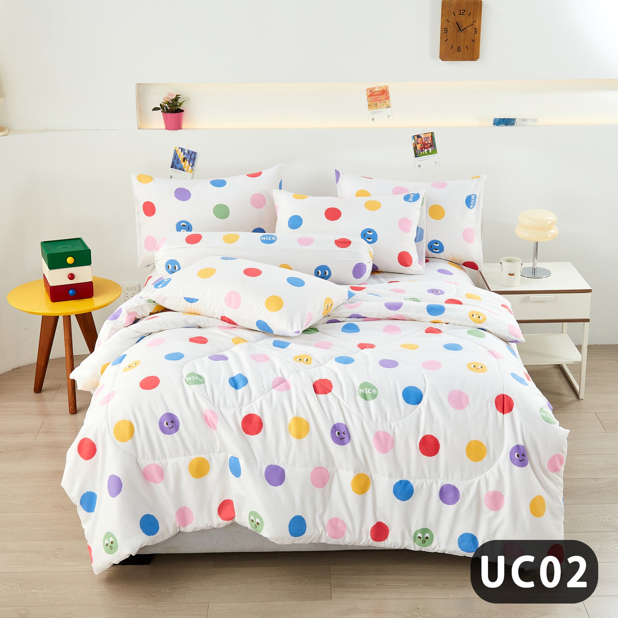 100% UC Cotton 2500 Threat Count Bedsheet Cartoon Design Fitted Bedsheet