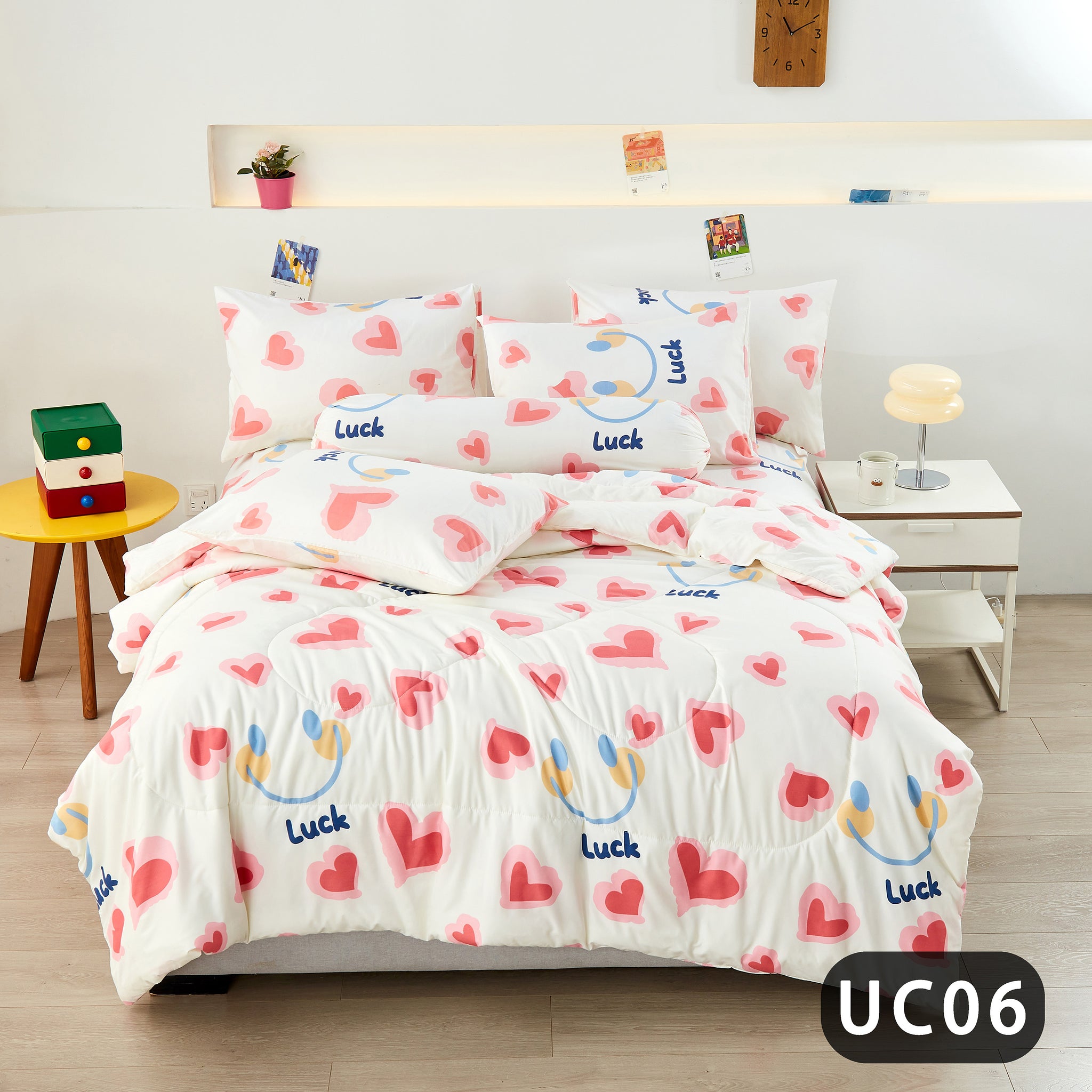 100% UC Cotton 2500 Threat Count Bedsheet Cartoon Design Fitted Bedsheet