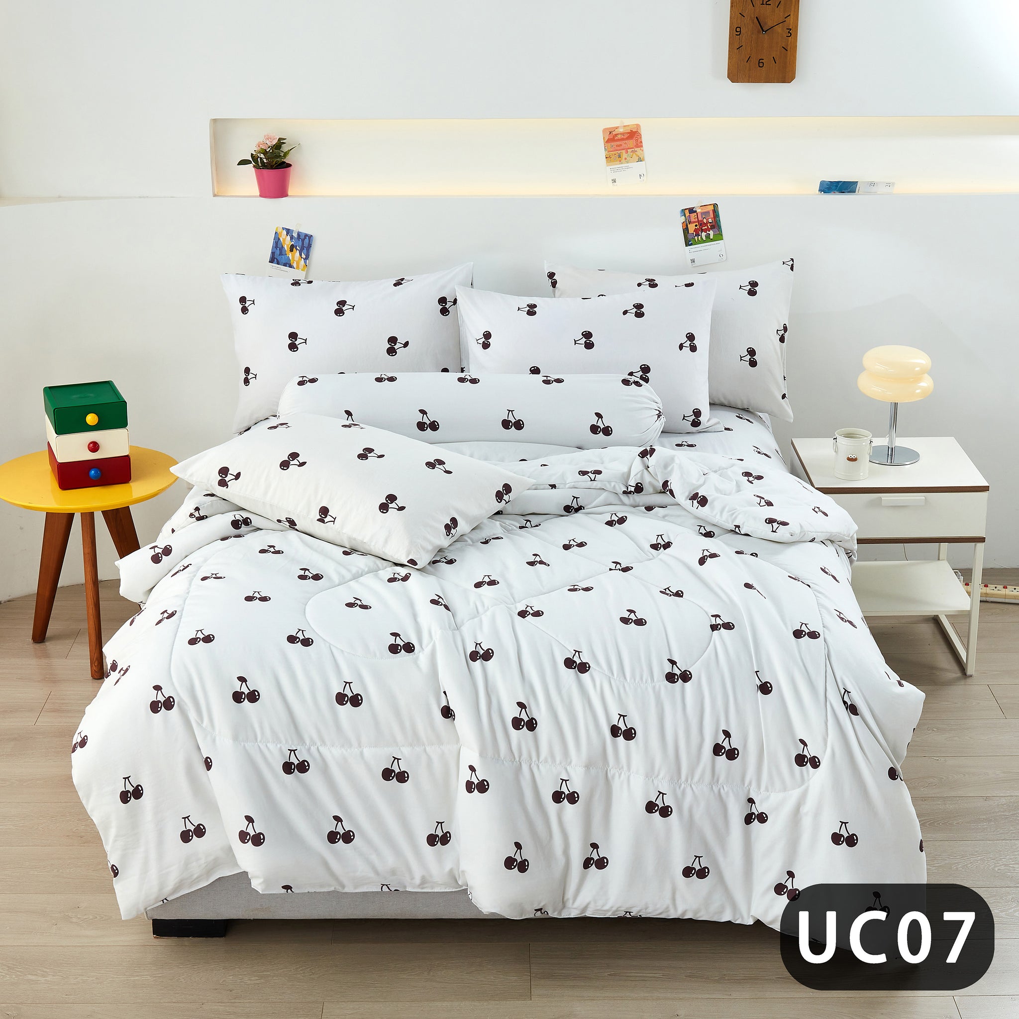 100% UC Cotton 2500 Threat Count Bedsheet Cartoon Design Fitted Bedsheet