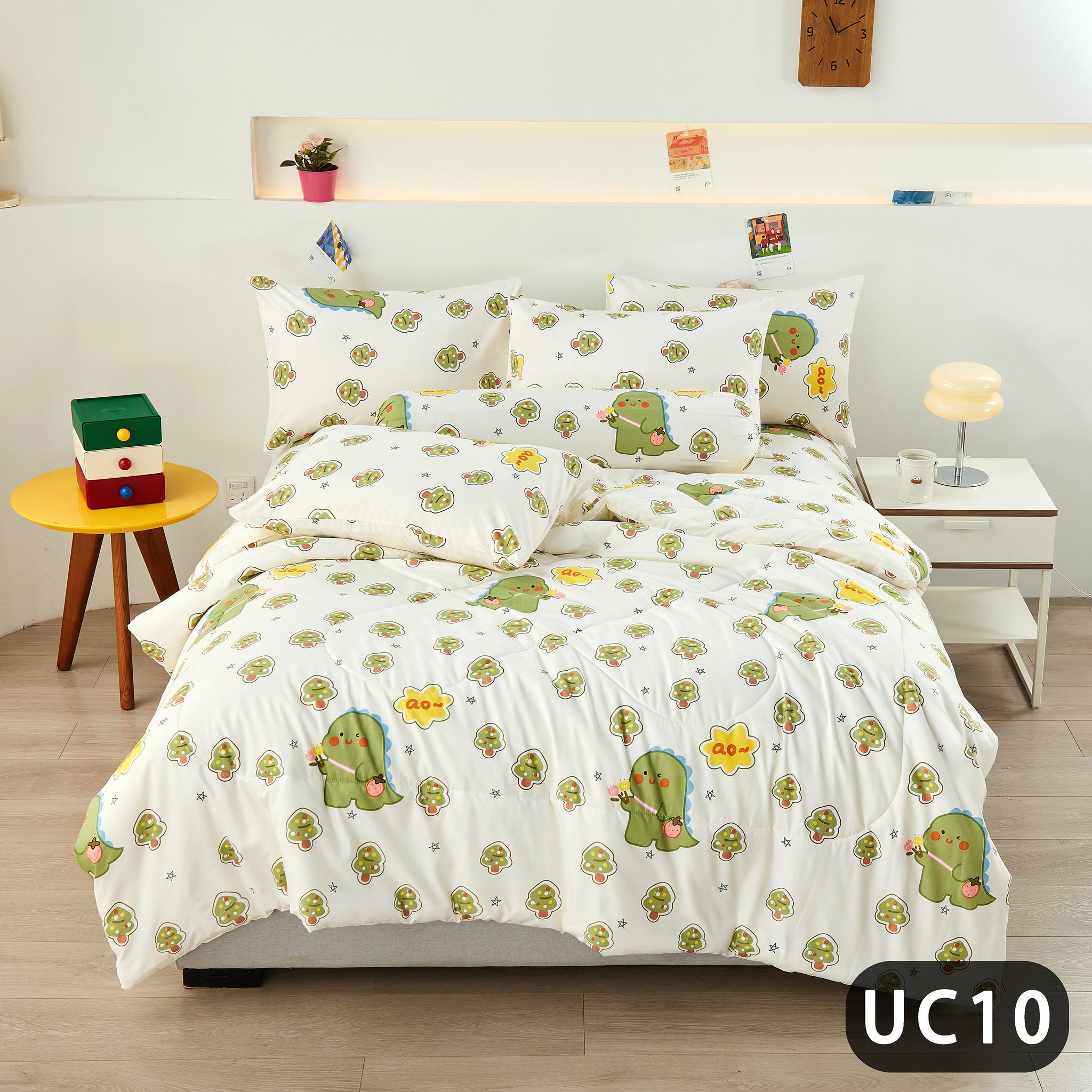 100% UC Cotton 2500 Threat Count Bedsheet Cartoon Design Fitted Bedsheet
