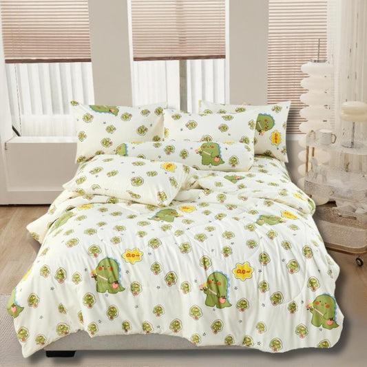 100% UC Cotton 2500 Threat Count Bedsheet Cartoon Design Fitted Bedsheet