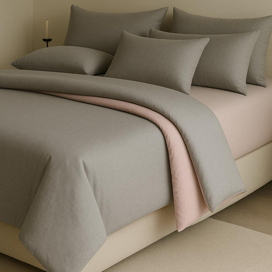 AB Plain Color 2200 Thread Count Cotton Fitted Bedsheet